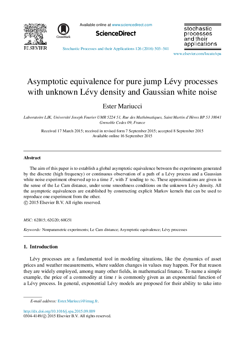 Asymptotic equivalence for pure jump Lévy processes with unknown Lévy density and Gaussian white noise