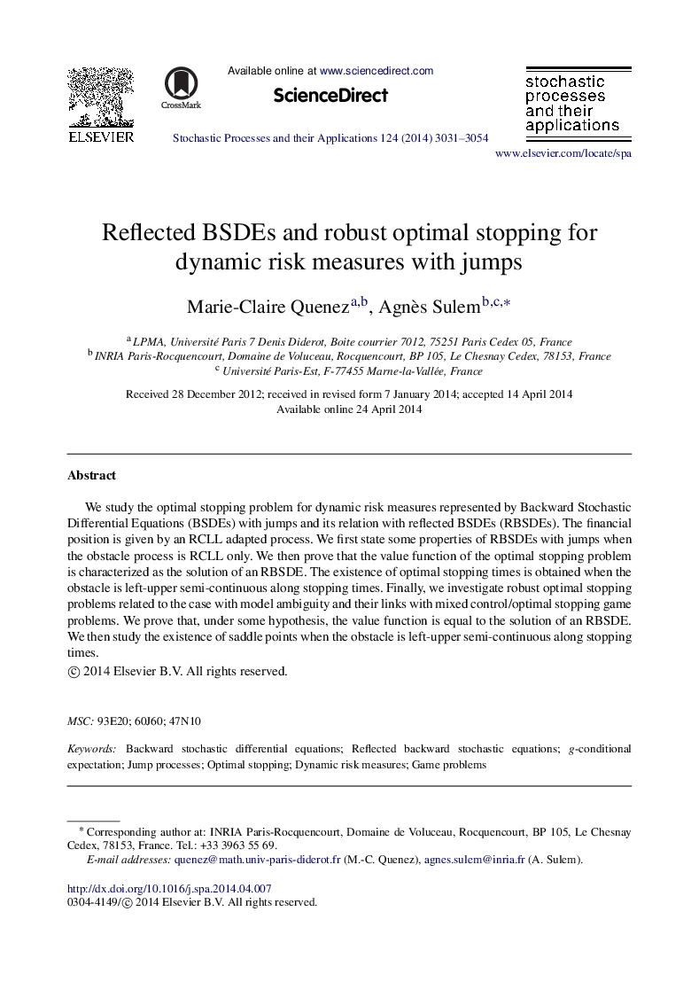 Reflected BSDEs and robust optimal stopping for dynamic risk measures with jumps