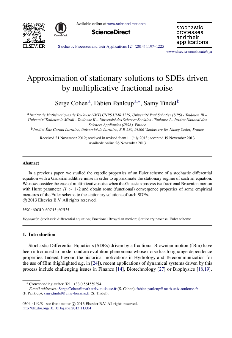 Approximation of stationary solutions to SDEs driven by multiplicative fractional noise