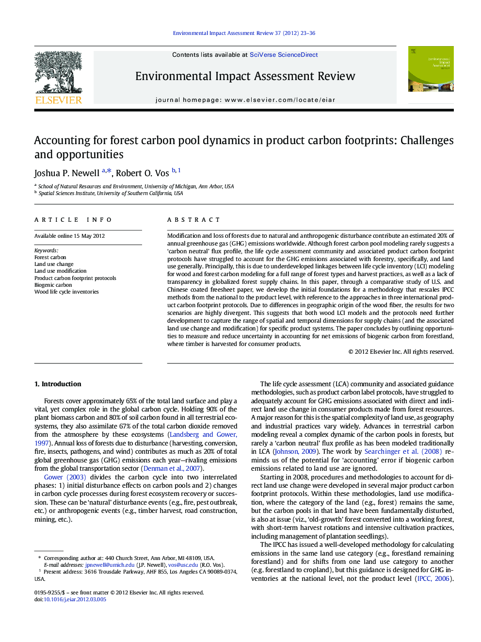 Accounting for forest carbon pool dynamics in product carbon footprints: Challenges and opportunities