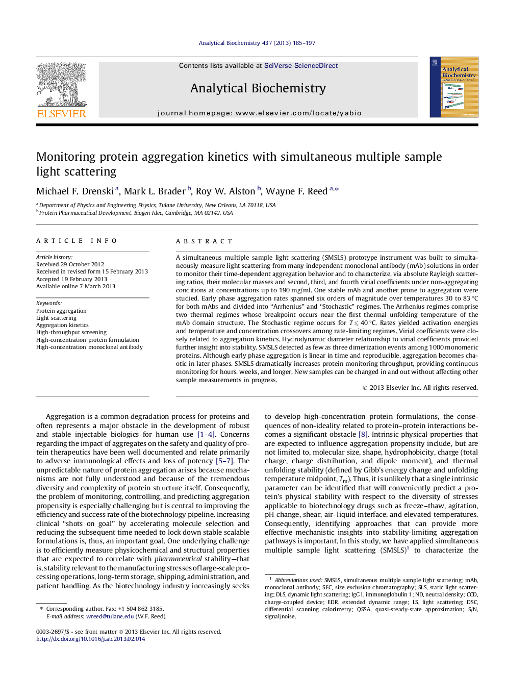 Monitoring protein aggregation kinetics with simultaneous multiple sample light scattering