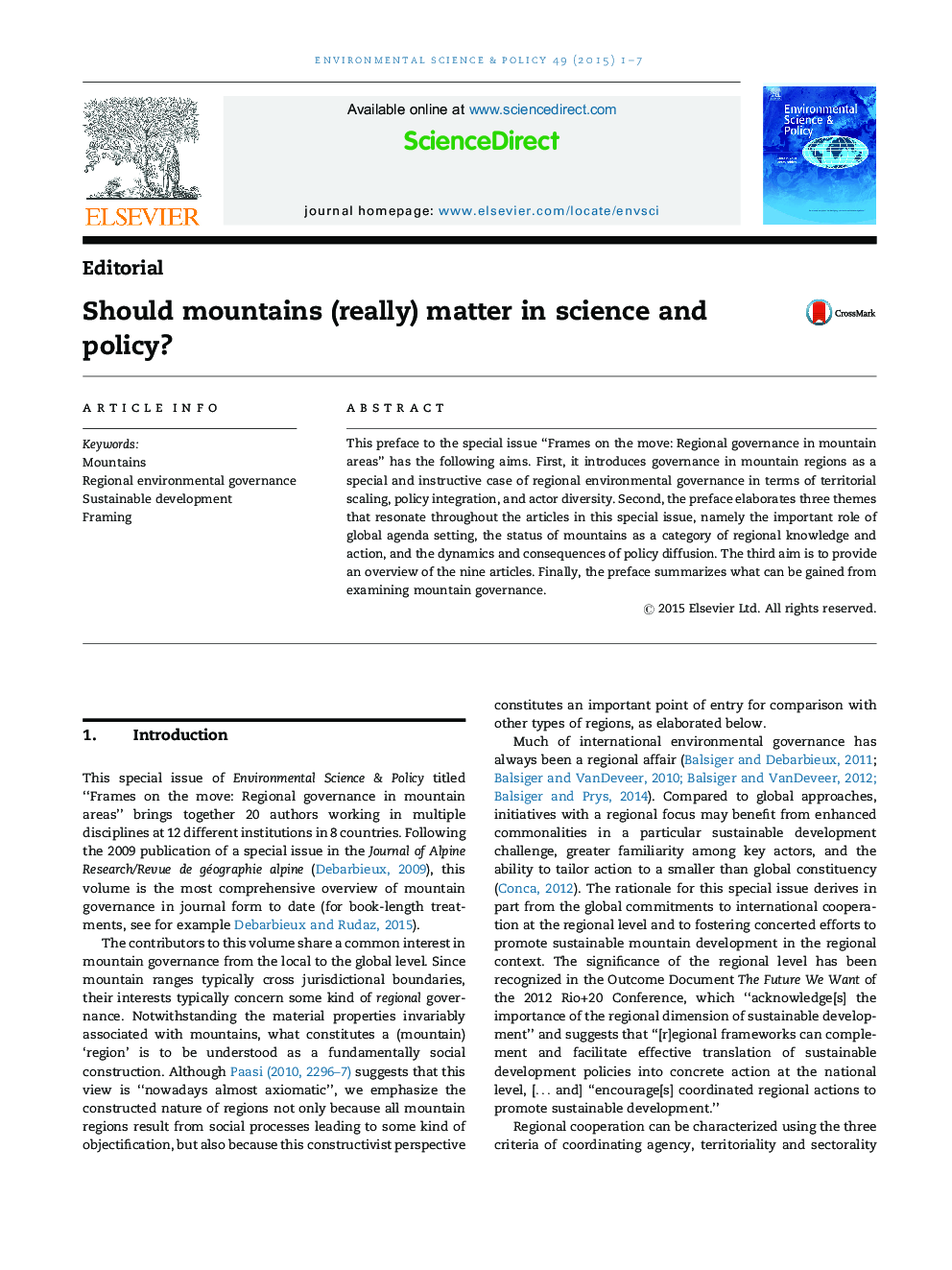 Should mountains (really) matter in science and policy?