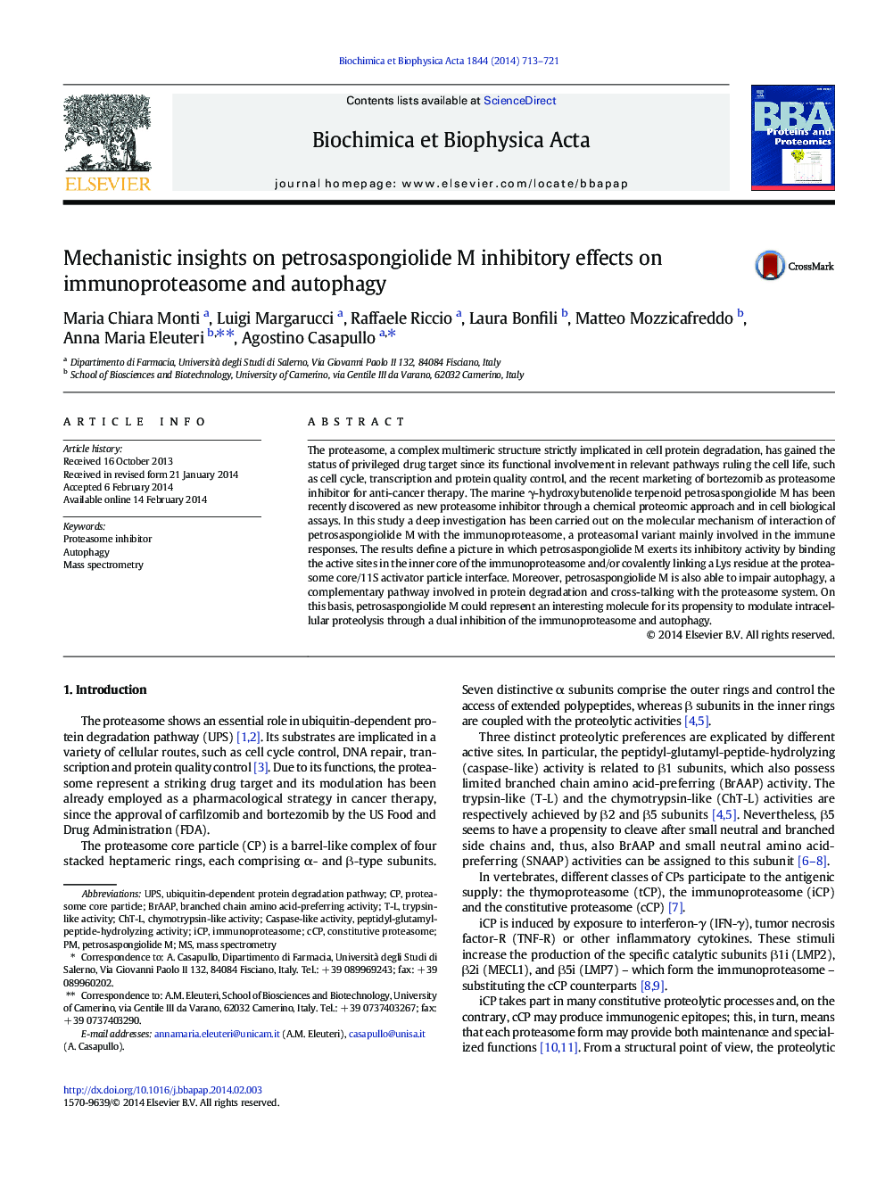 Mechanistic insights on petrosaspongiolide M inhibitory effects on immunoproteasome and autophagy