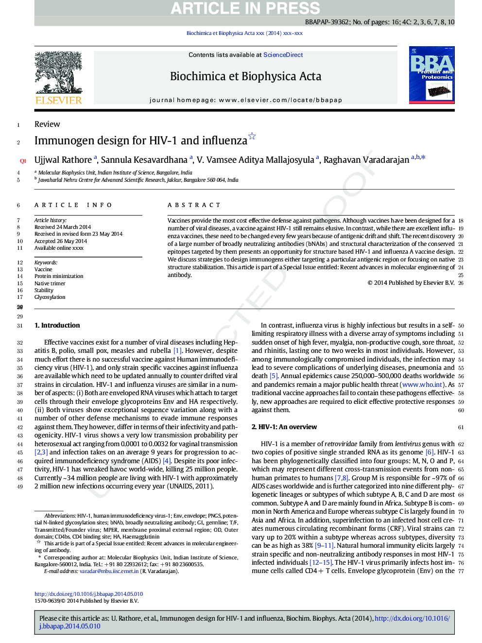 Immunogen design for HIV-1 and influenza