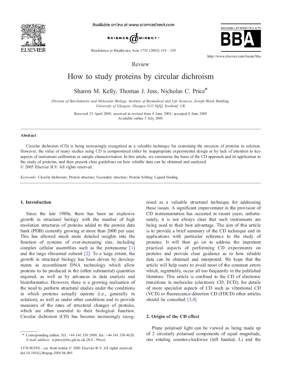 How to study proteins by circular dichroism