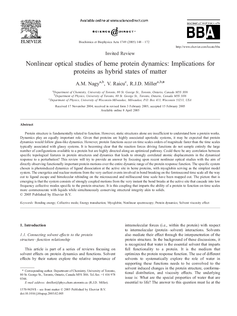 Nonlinear optical studies of heme protein dynamics: Implications for proteins as hybrid states of matter