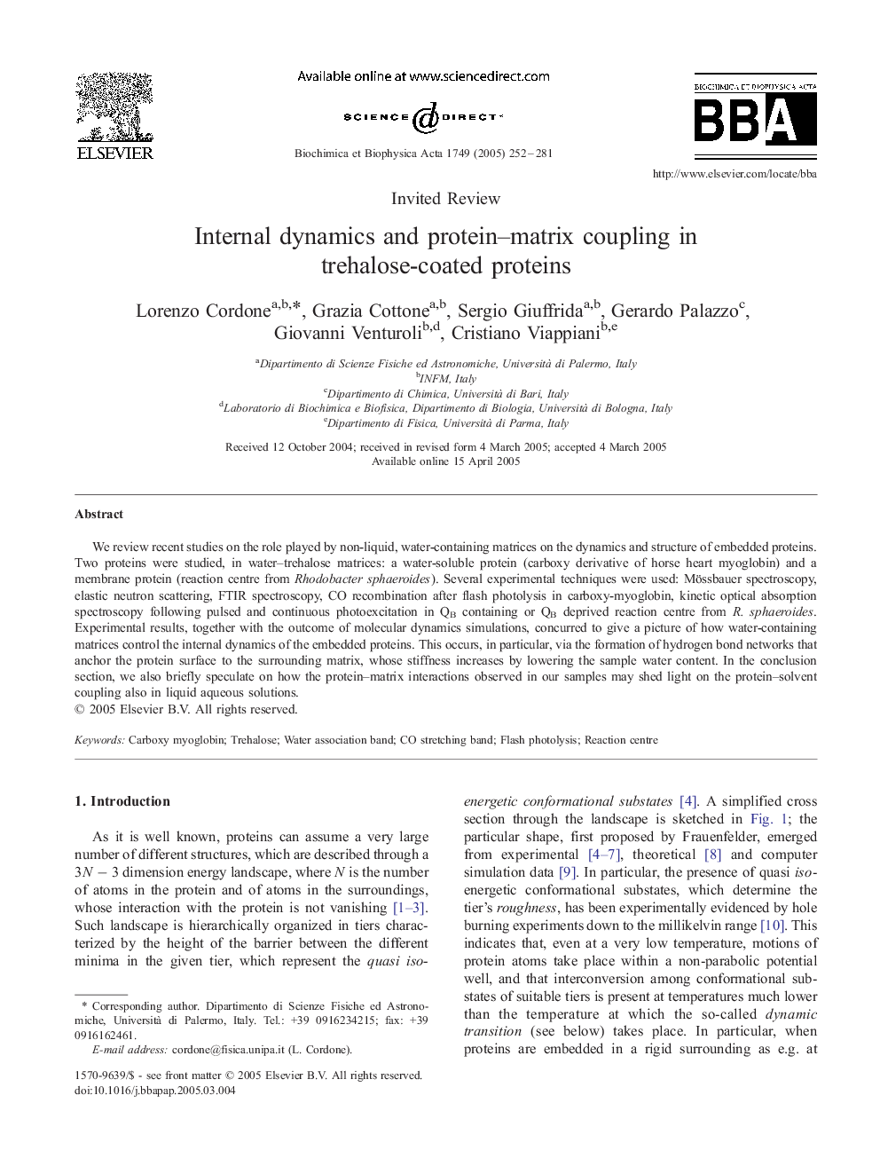 Internal dynamics and protein-matrix coupling in trehalose-coated proteins