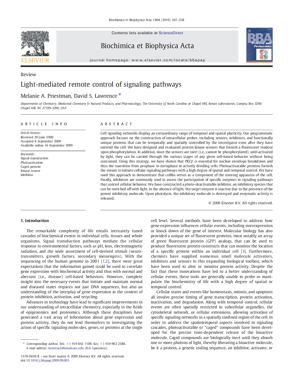 Light-mediated remote control of signaling pathways