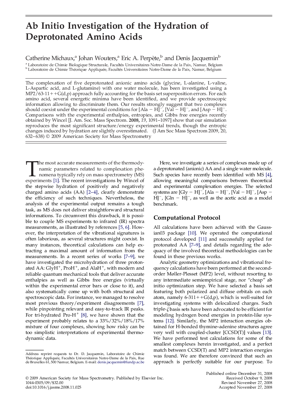 Ab Initio Investigation of the Hydration of Deprotonated Amino Acids