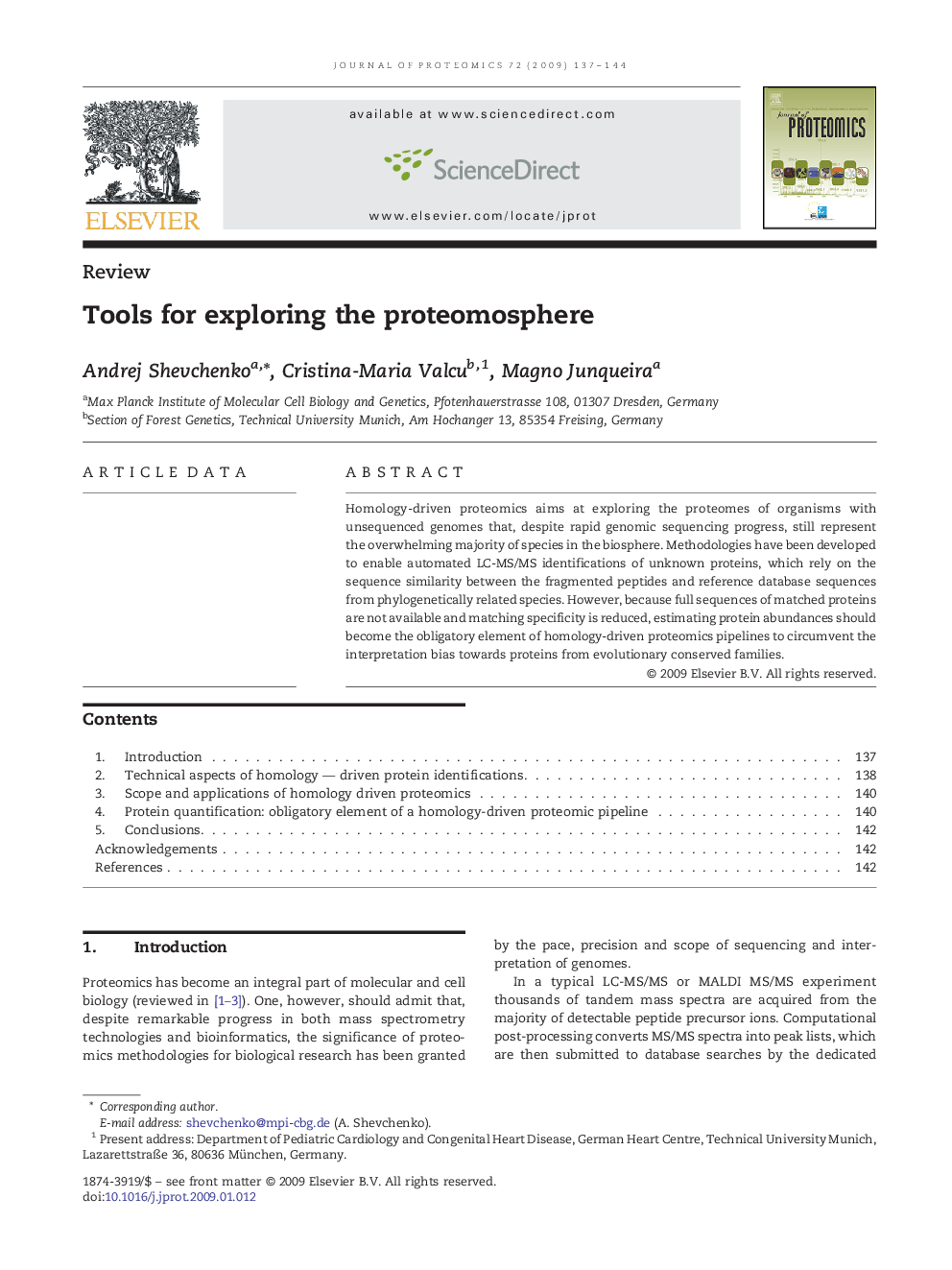 Tools for exploring the proteomosphere