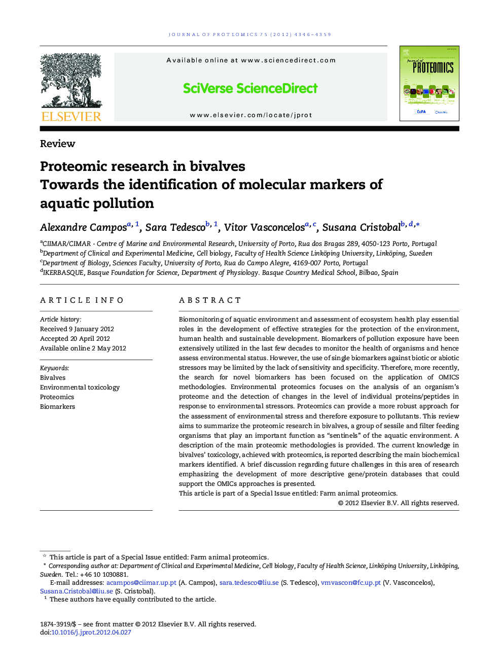 Proteomic research in bivalves