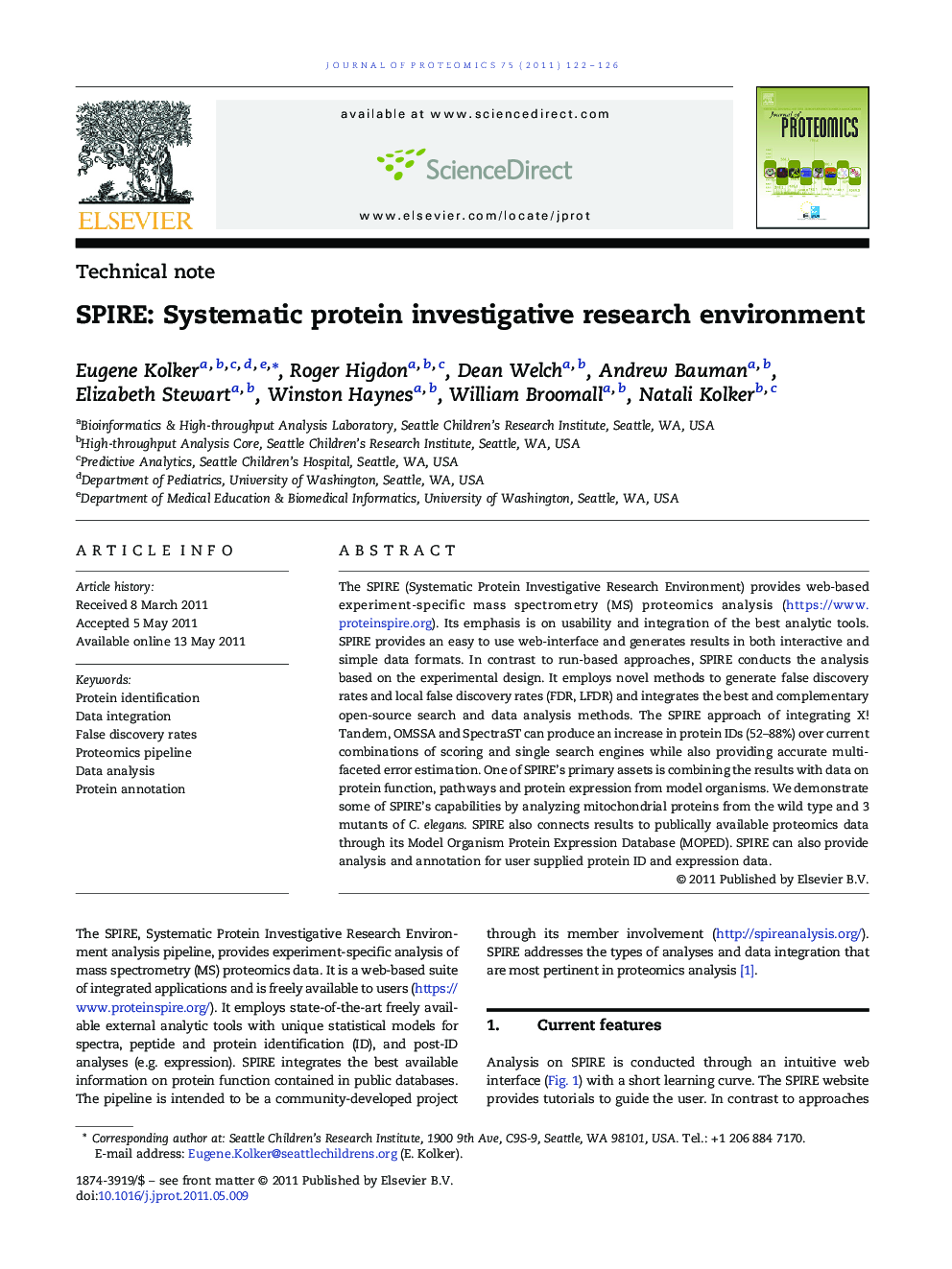 SPIRE: Systematic protein investigative research environment