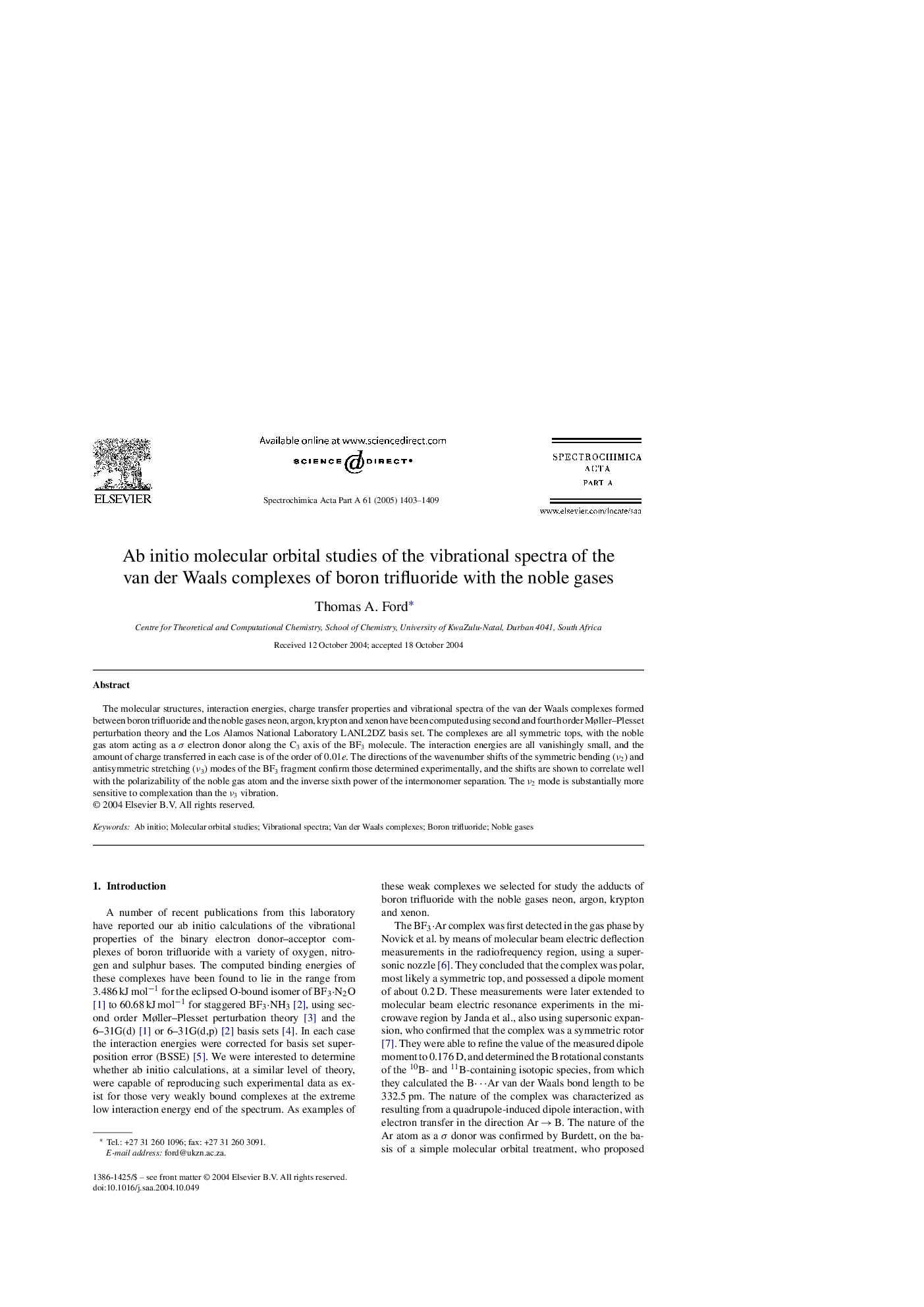 Ab initio molecular orbital studies of the vibrational spectra of the van der Waals complexes of boron trifluoride with the noble gases