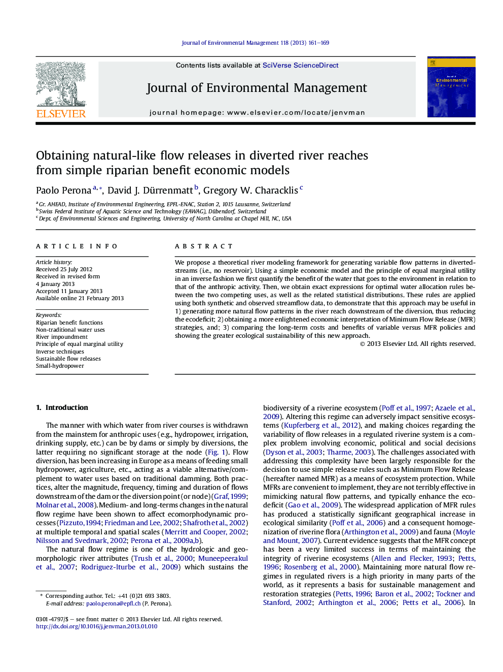 Obtaining natural-like flow releases in diverted river reaches from simple riparian benefit economic models