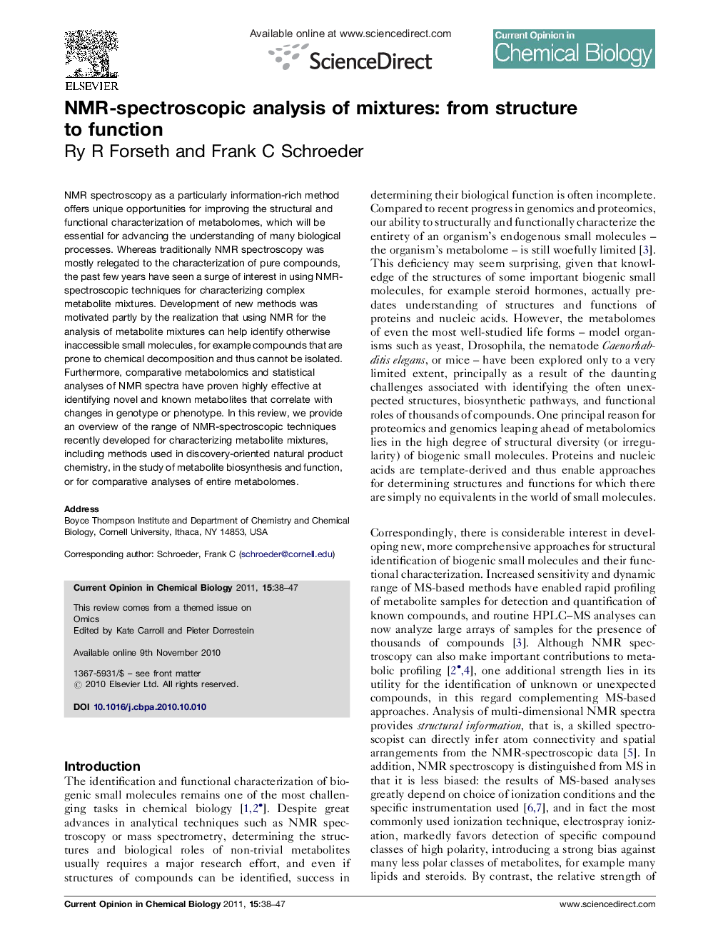 NMR-spectroscopic analysis of mixtures: from structure to function