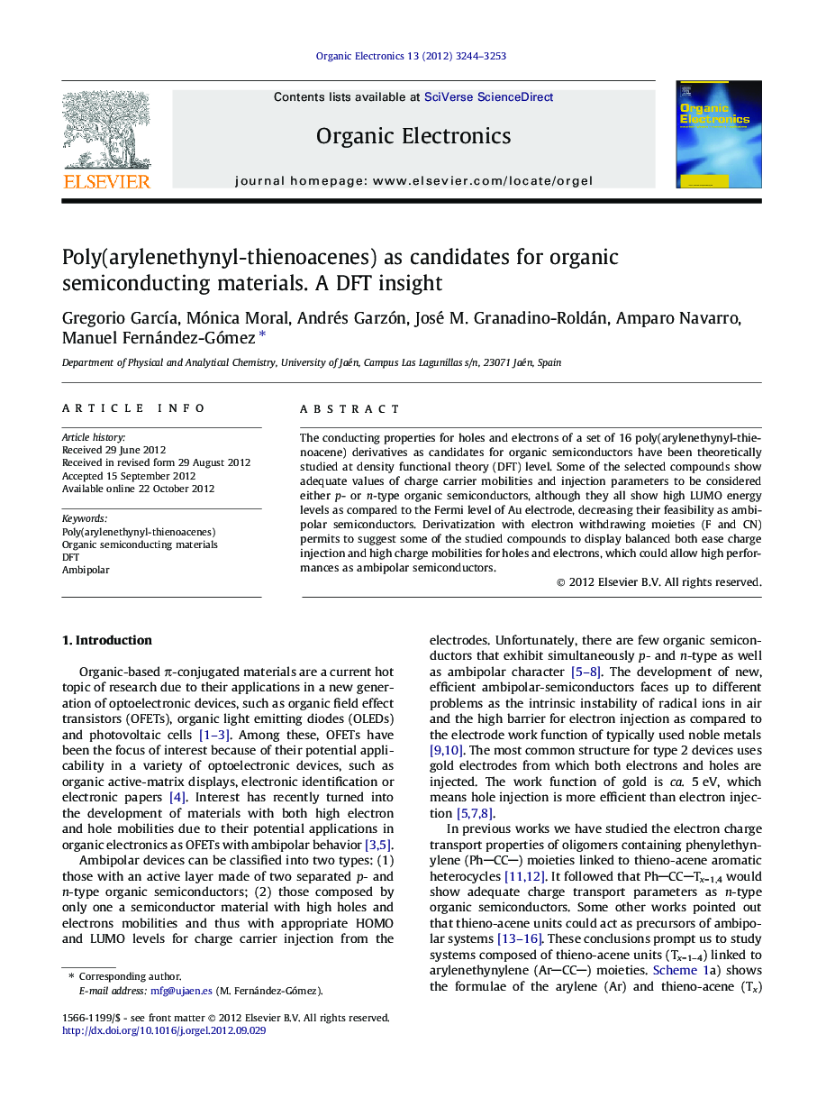 Poly(arylenethynyl-thienoacenes) as candidates for organic semiconducting materials. A DFT insight