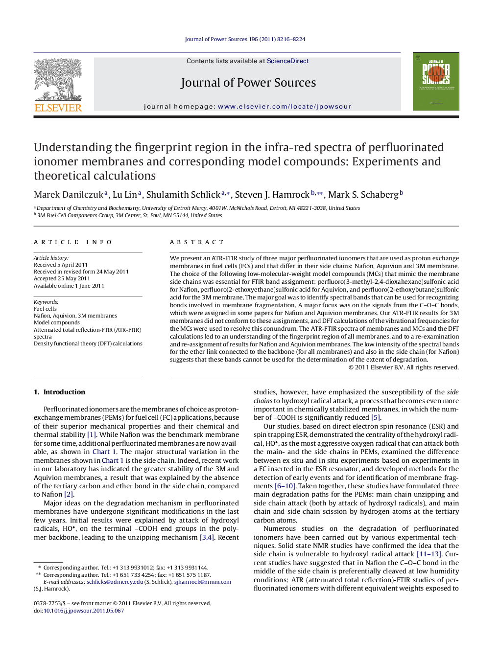 Understanding the fingerprint region in the infra-red spectra of perfluorinated ionomer membranes and corresponding model compounds: Experiments and theoretical calculations