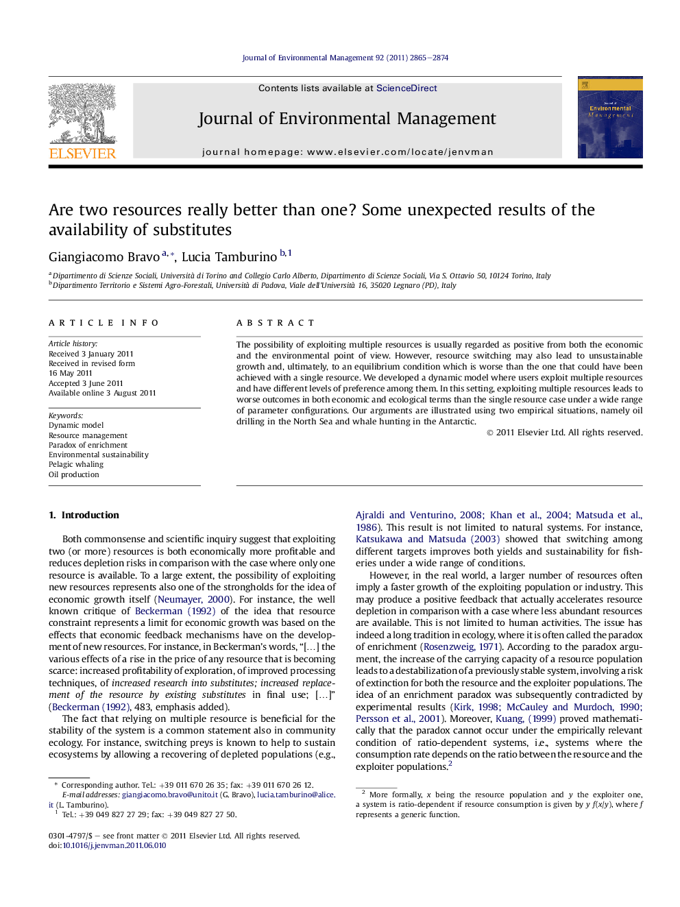 Are two resources really better than one? Some unexpected results of the availability of substitutes