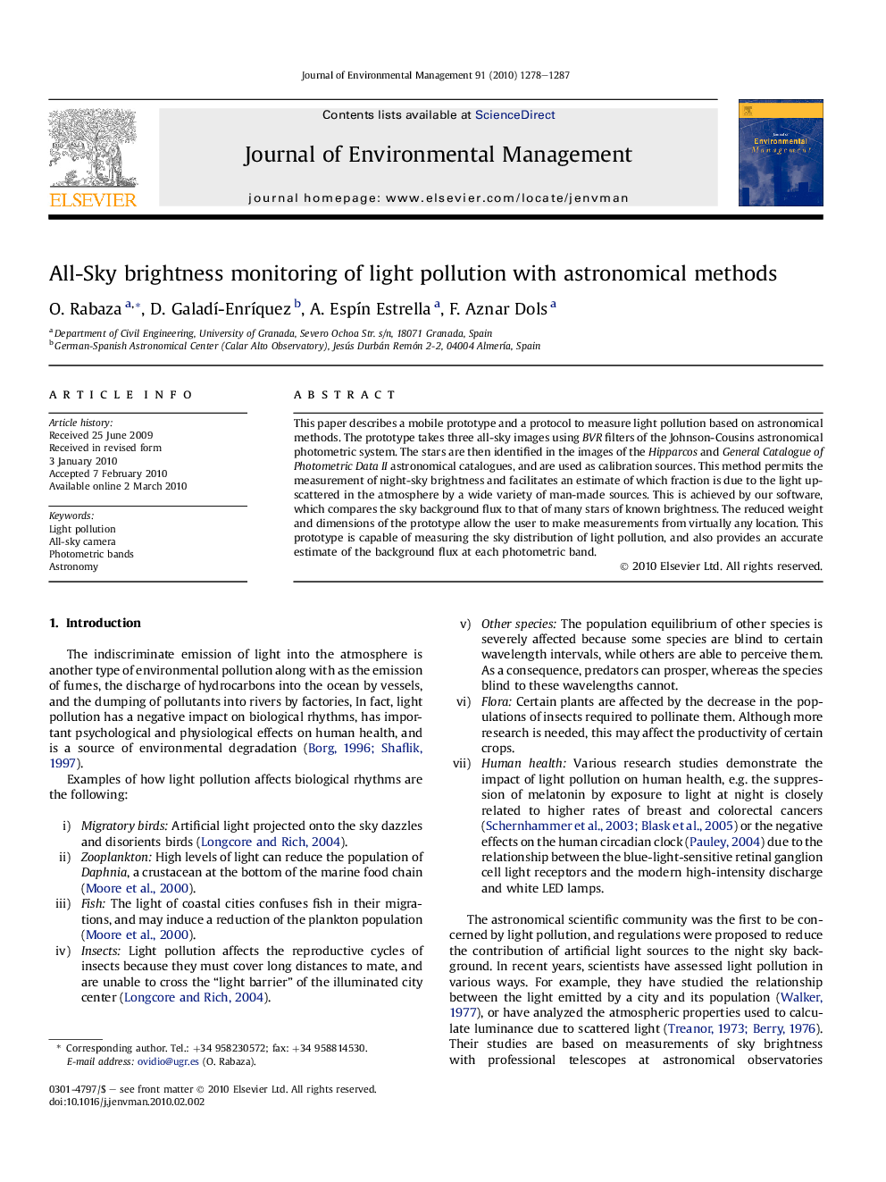 All-Sky brightness monitoring of light pollution with astronomical methods