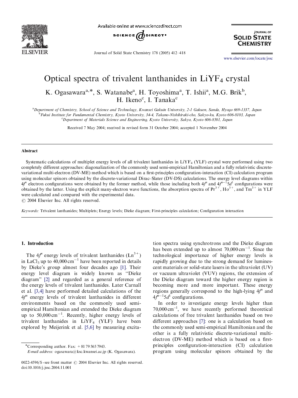 Optical spectra of trivalent lanthanides in LiYF4 crystal