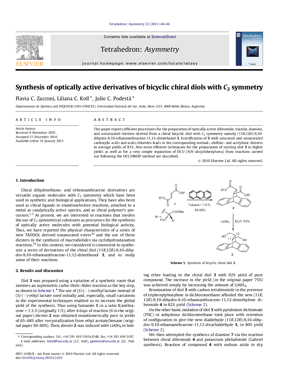Synthesis of optically active derivatives of bicyclic chiral diols with C2 symmetry