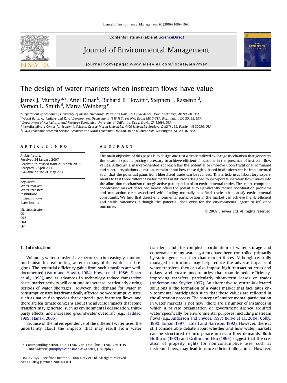 The design of water markets when instream flows have value