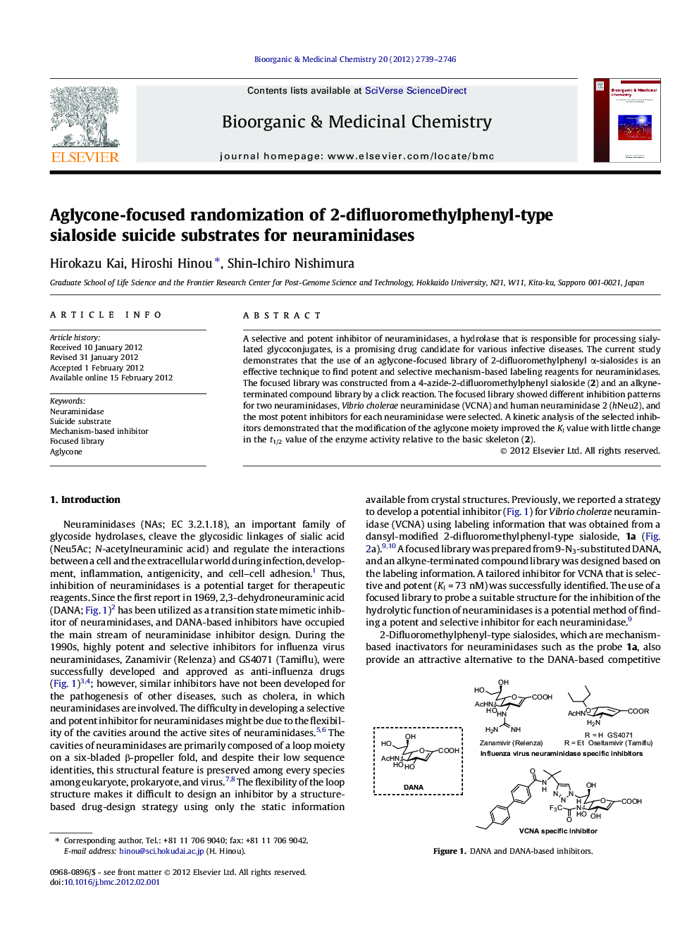 Aglycone-focused randomization of 2-difluoromethylphenyl-type sialoside suicide substrates for neuraminidases