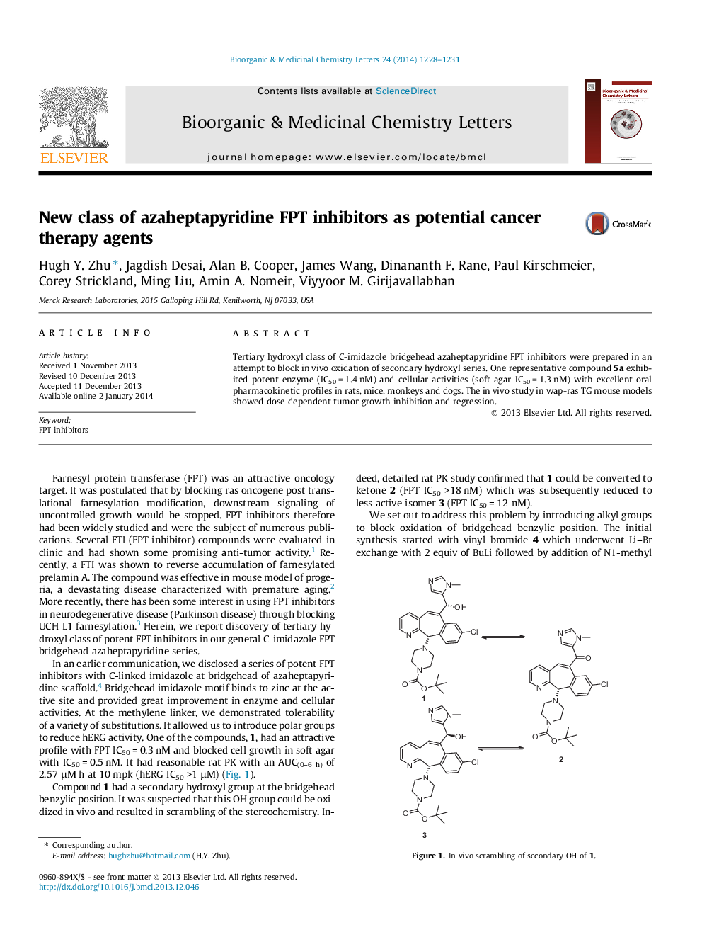 New class of azaheptapyridine FPT inhibitors as potential cancer therapy agents