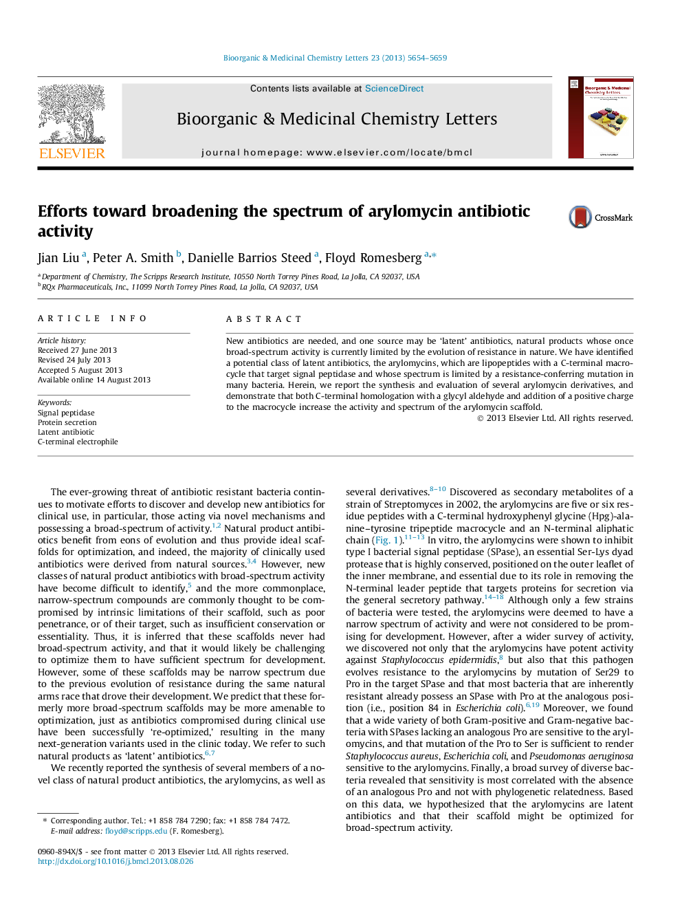 Efforts toward broadening the spectrum of arylomycin antibiotic activity