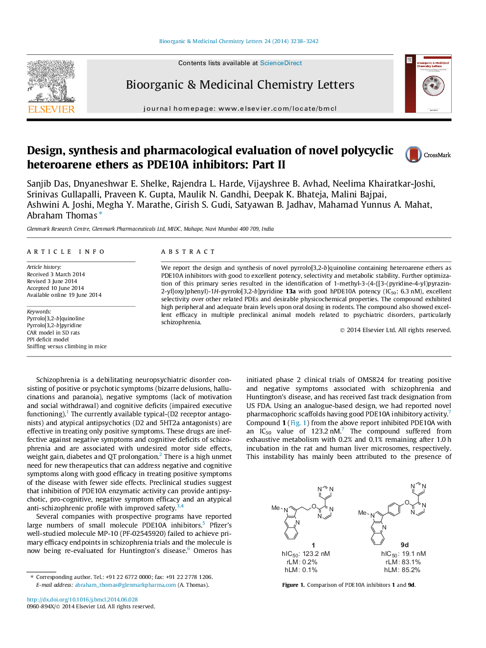 Design, synthesis and pharmacological evaluation of novel polycyclic heteroarene ethers as PDE10A inhibitors: Part II