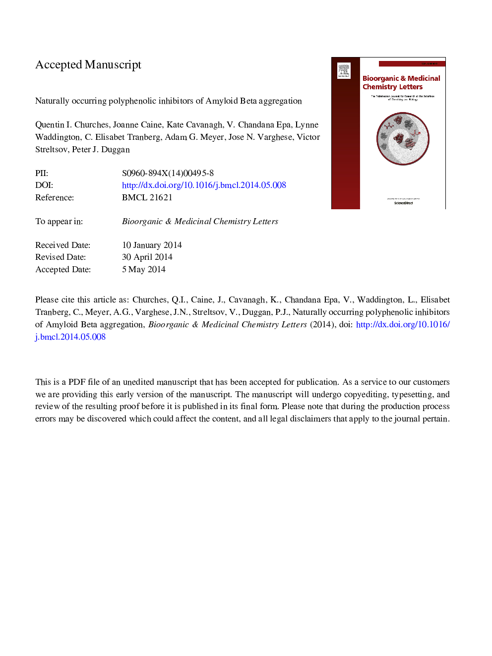 Naturally occurring polyphenolic inhibitors of amyloid beta aggregation