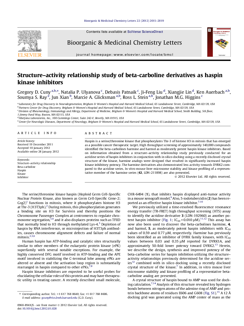 بررسی رابطه ساختار-فعالیت رابطهی بتاکاربولین مشتقات مهارکننده های هیستون کیناز