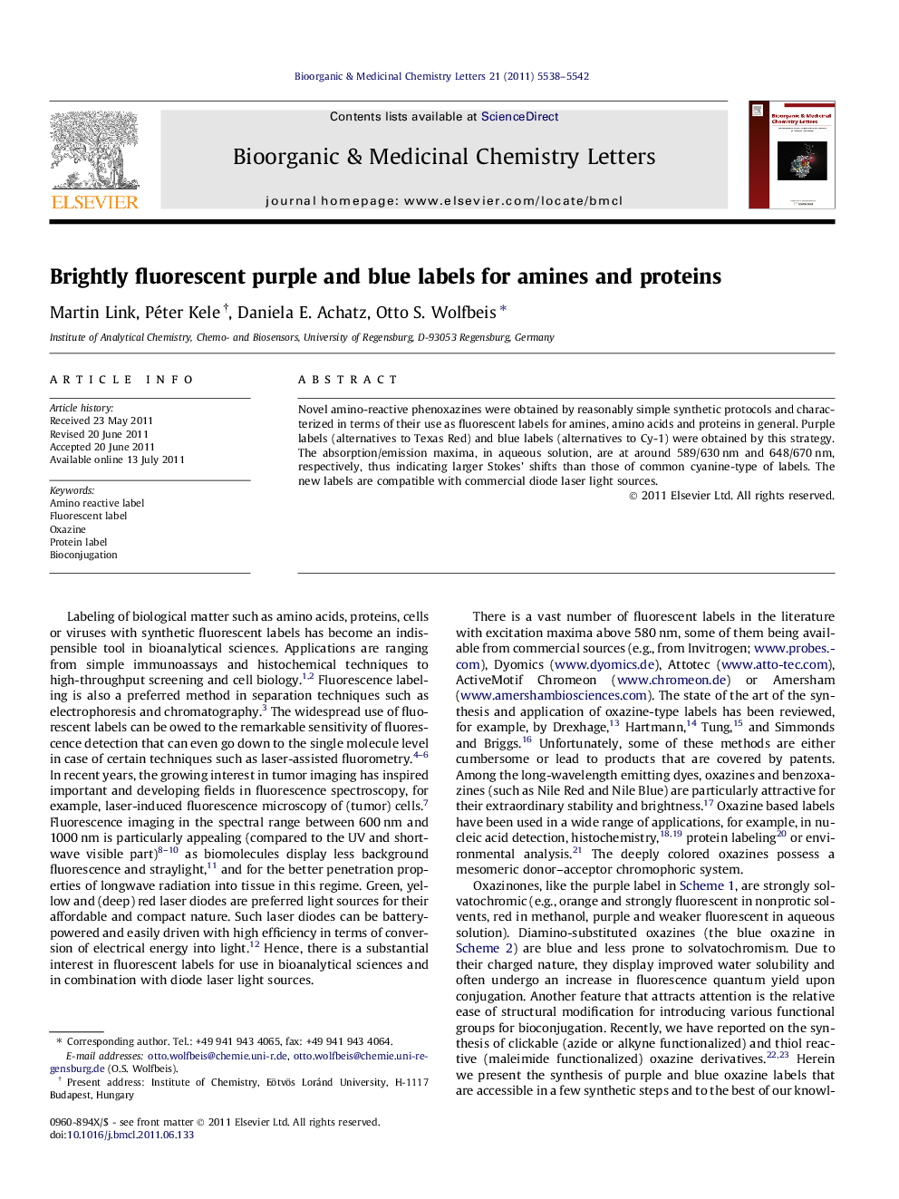 Brightly fluorescent purple and blue labels for amines and proteins