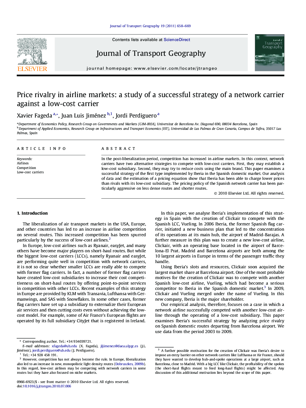 Price rivalry in airline markets: a study of a successful strategy of a network carrier against a low-cost carrier