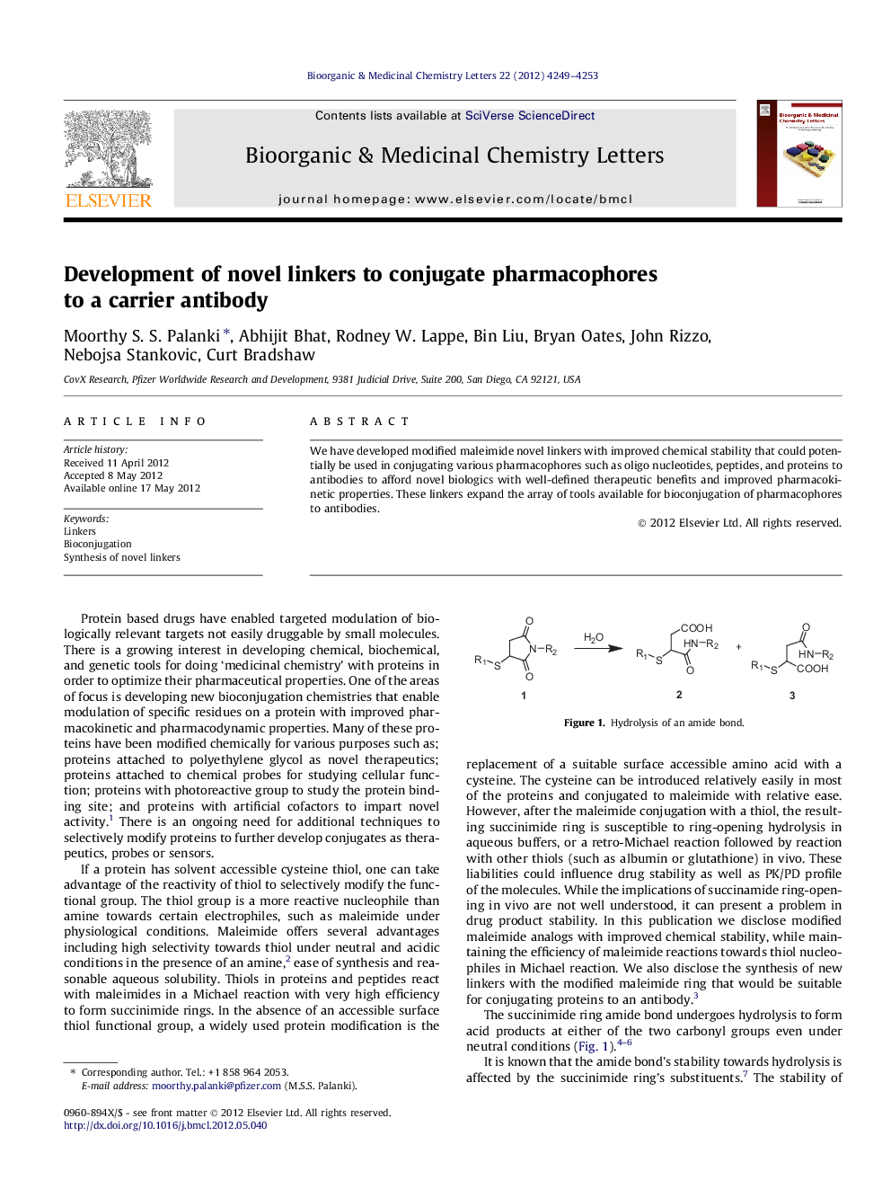 Development of novel linkers to conjugate pharmacophores to a carrier antibody