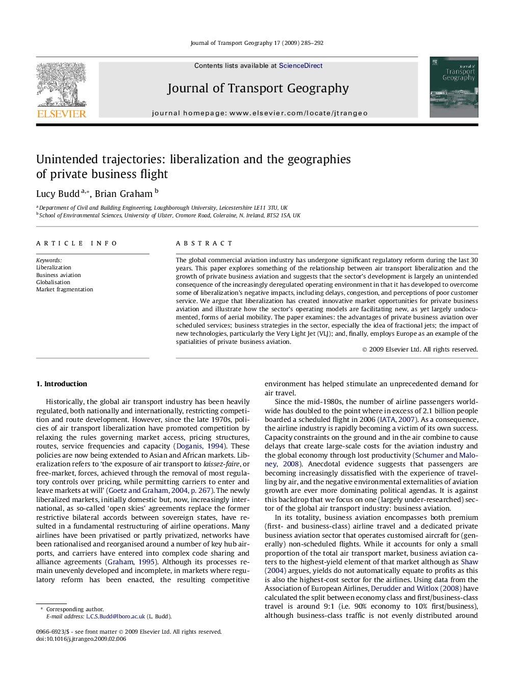 Unintended trajectories: liberalization and the geographies of private business flight