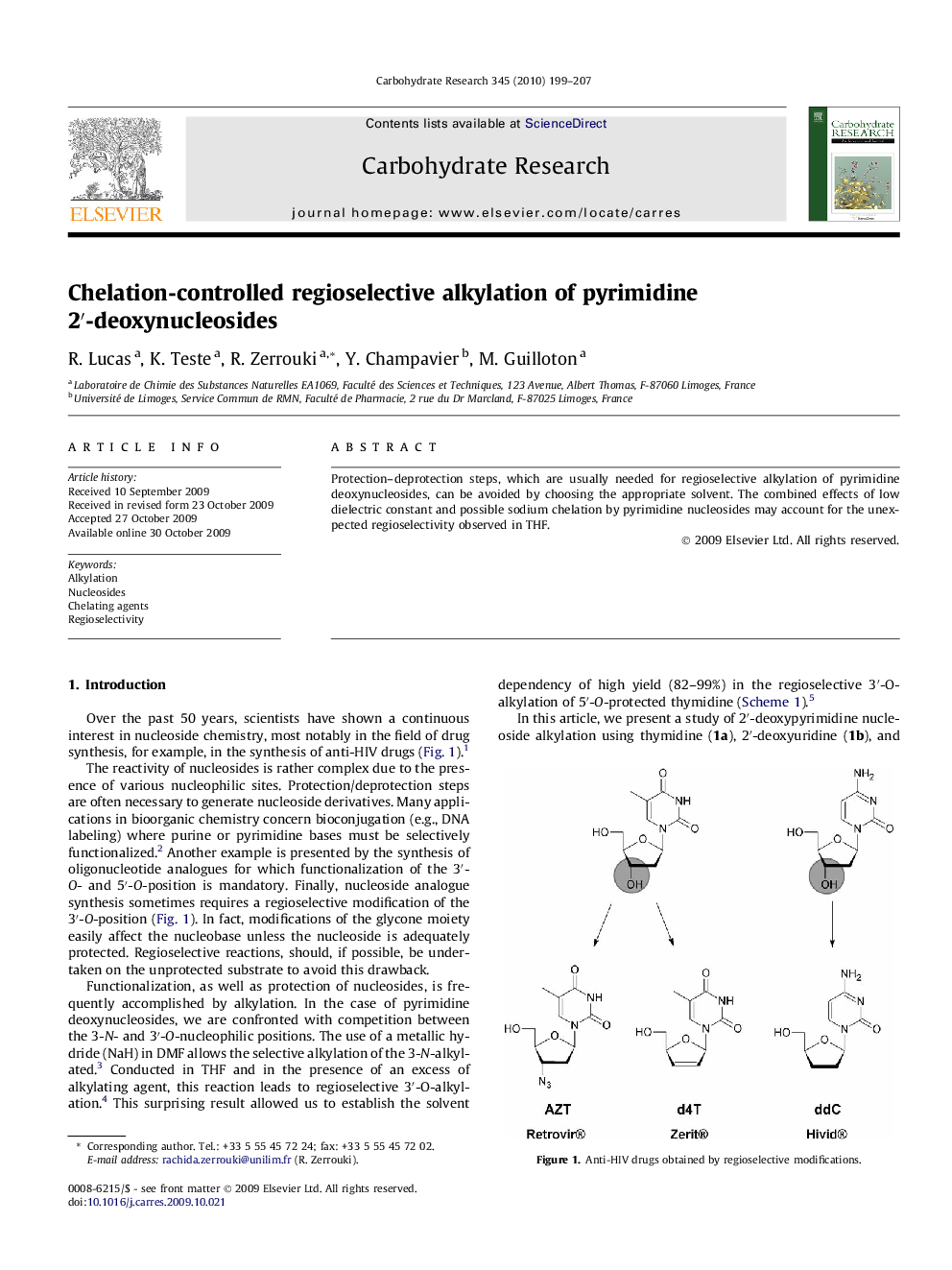 Chelation-controlled regioselective alkylation of pyrimidine 2â²-deoxynucleosides