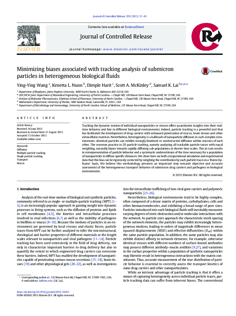 Minimizing biases associated with tracking analysis of submicron particles in heterogeneous biological fluids