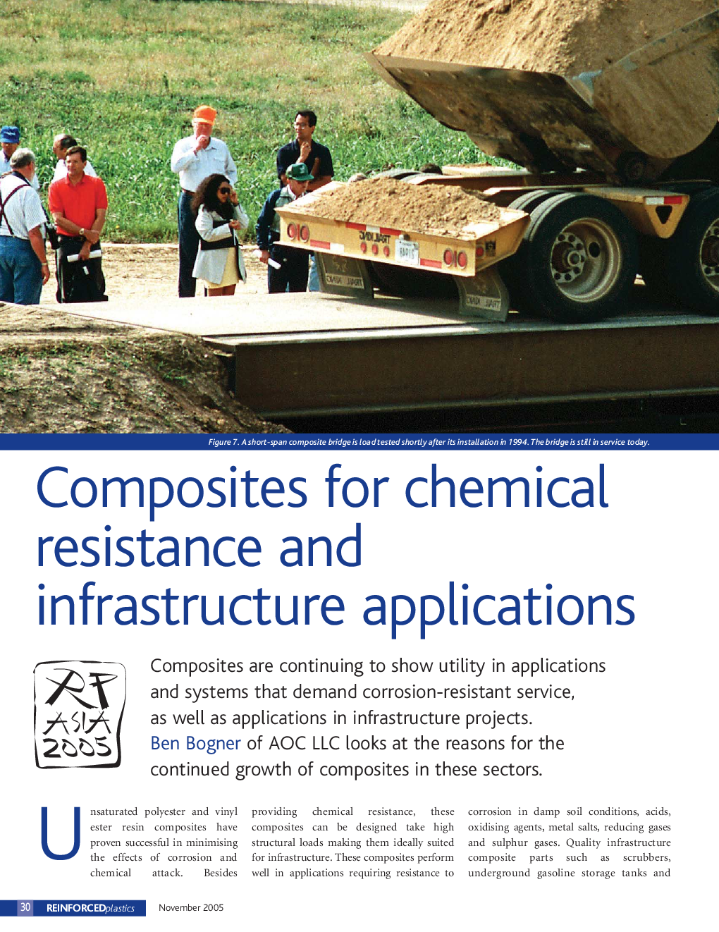 Composites for chemical resistance and infrastructure applications