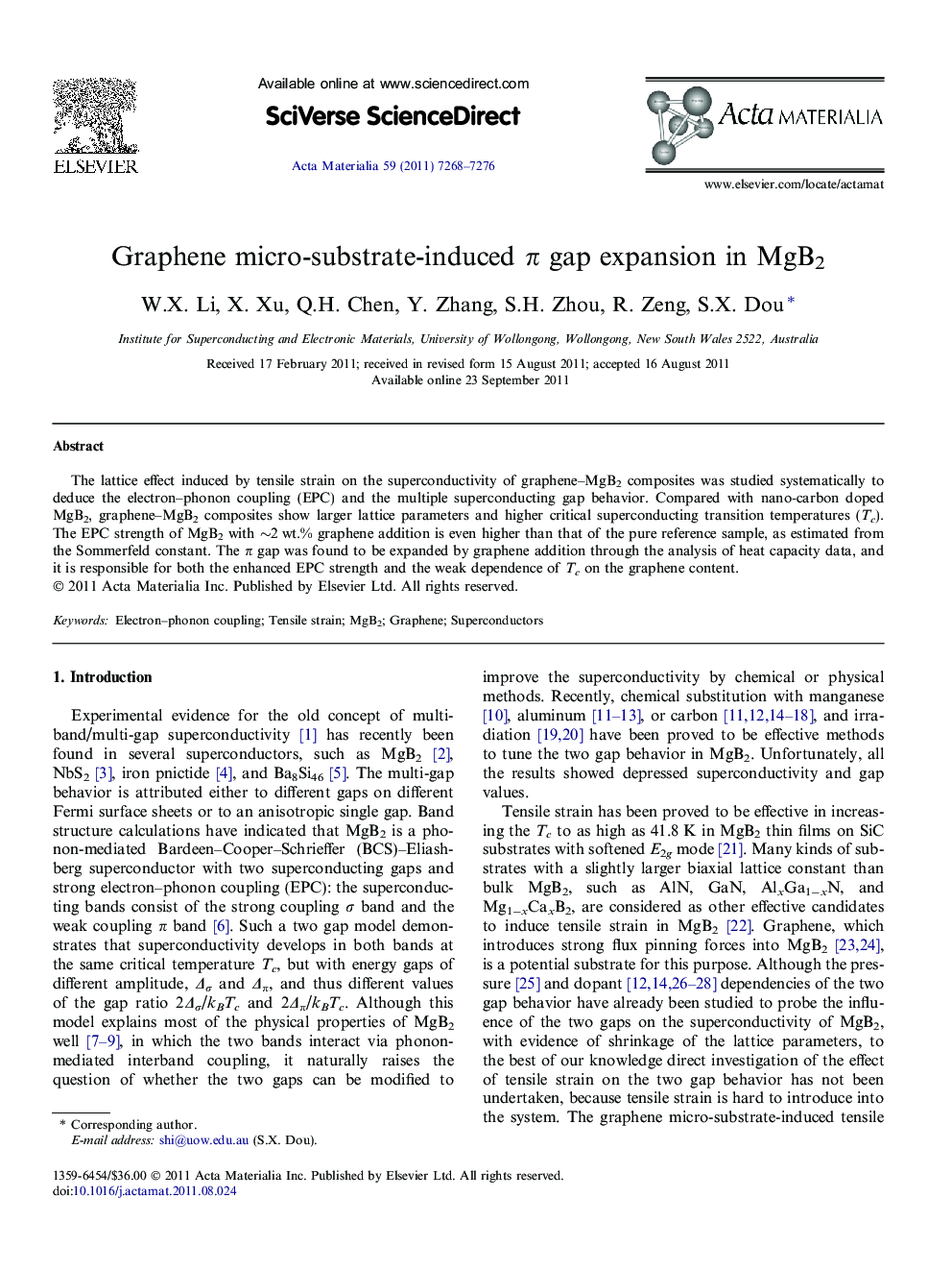 Graphene micro-substrate-induced Ï gap expansion in MgB2