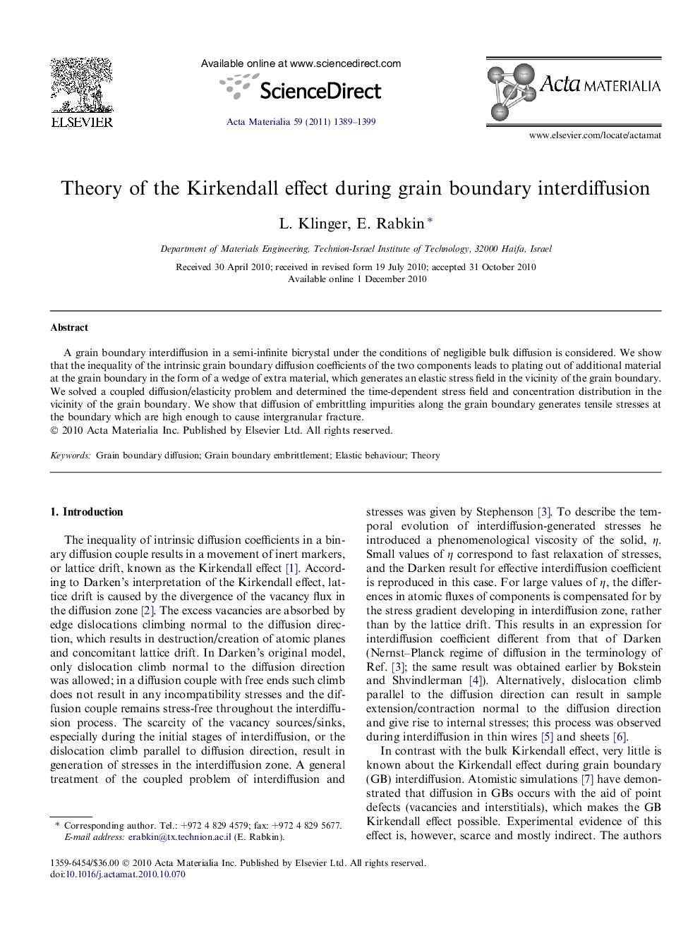 Theory of the Kirkendall effect during grain boundary interdiffusion