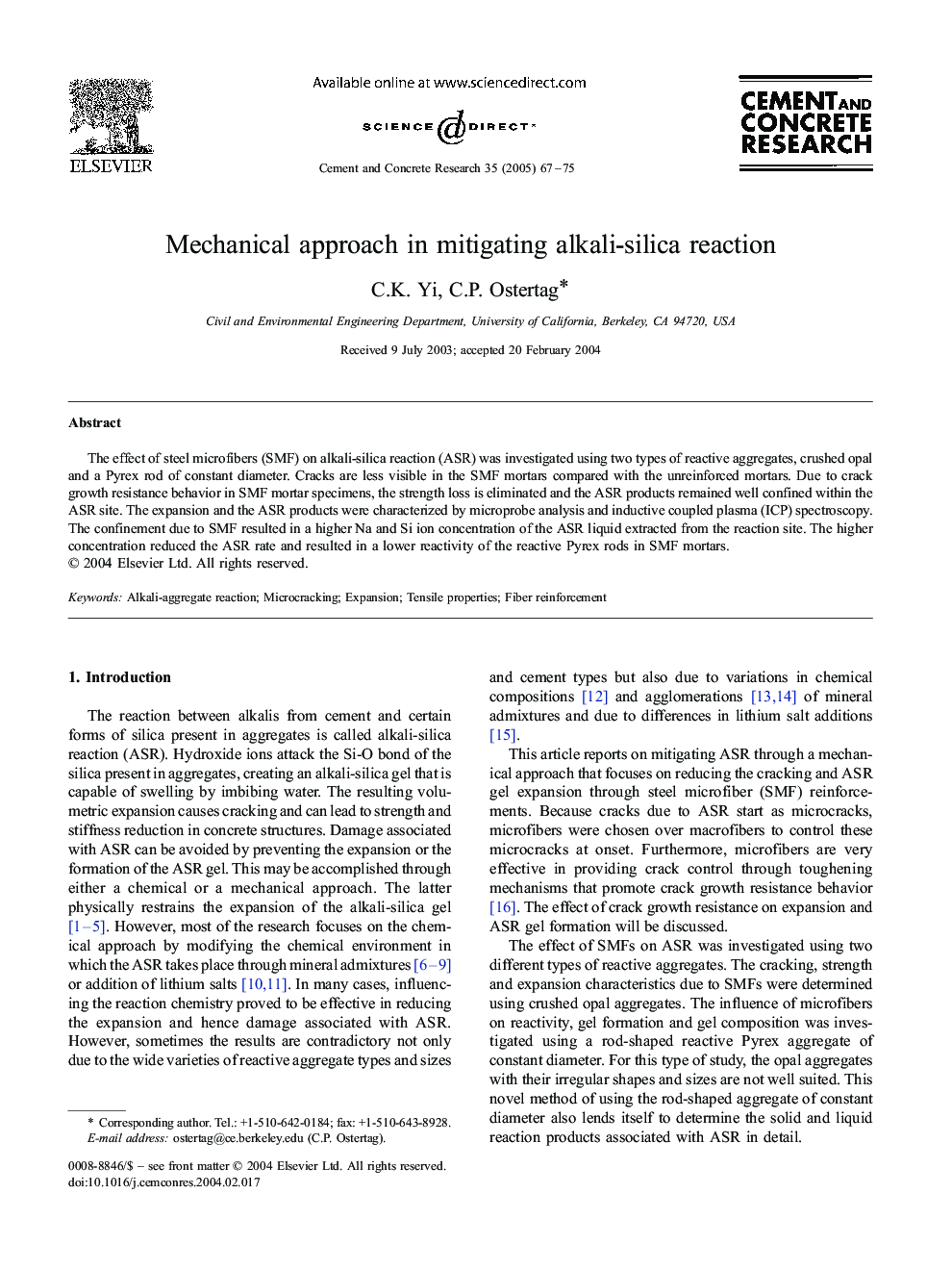 Mechanical approach in mitigating alkali-silica reaction