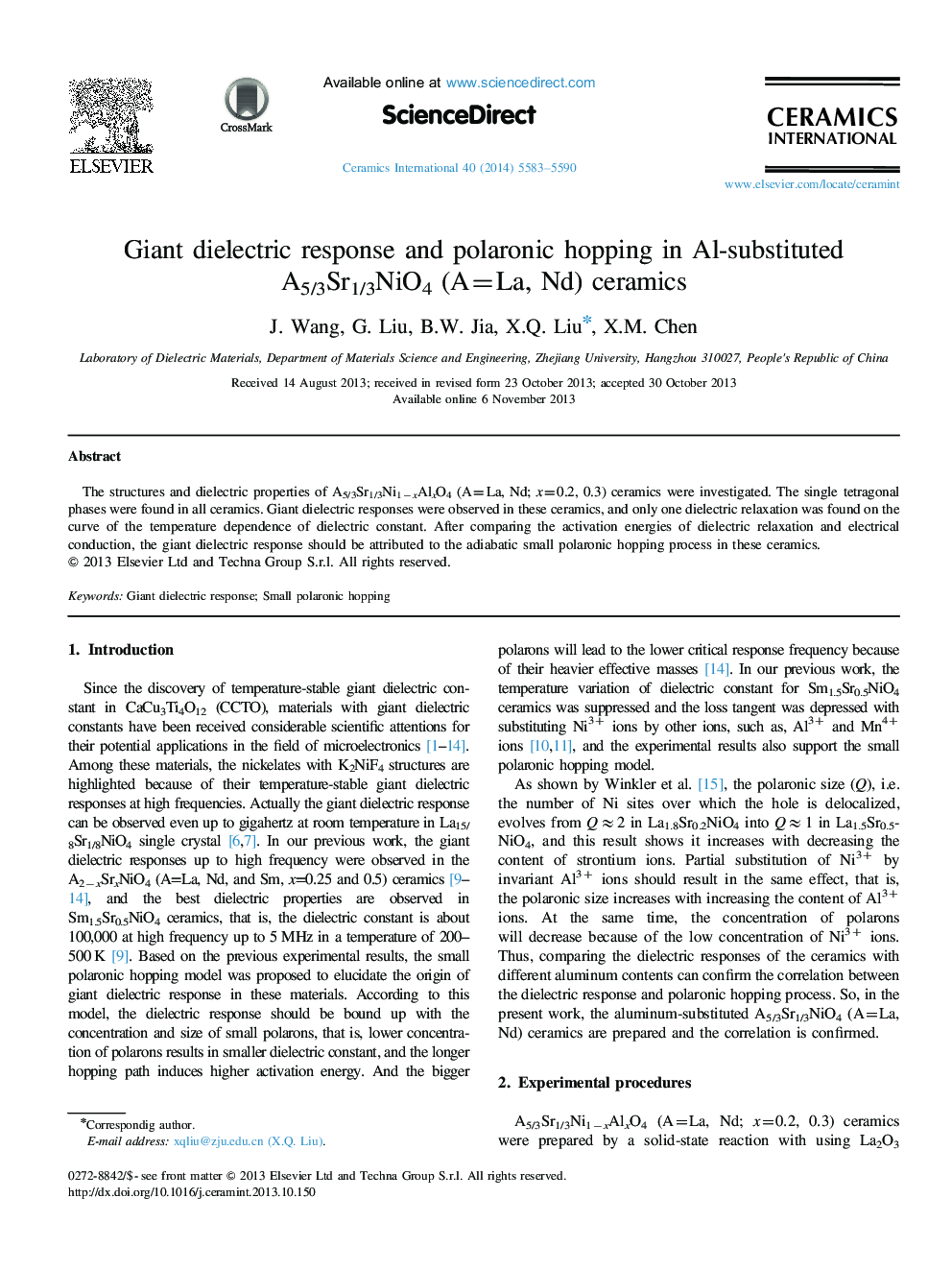 Giant dielectric response and polaronic hopping in Al-substituted A5/3Sr1/3NiO4 (A=La, Nd) ceramics