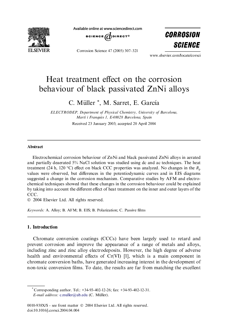 Heat treatment effect on the corrosion behaviour of black passivated ZnNi alloys