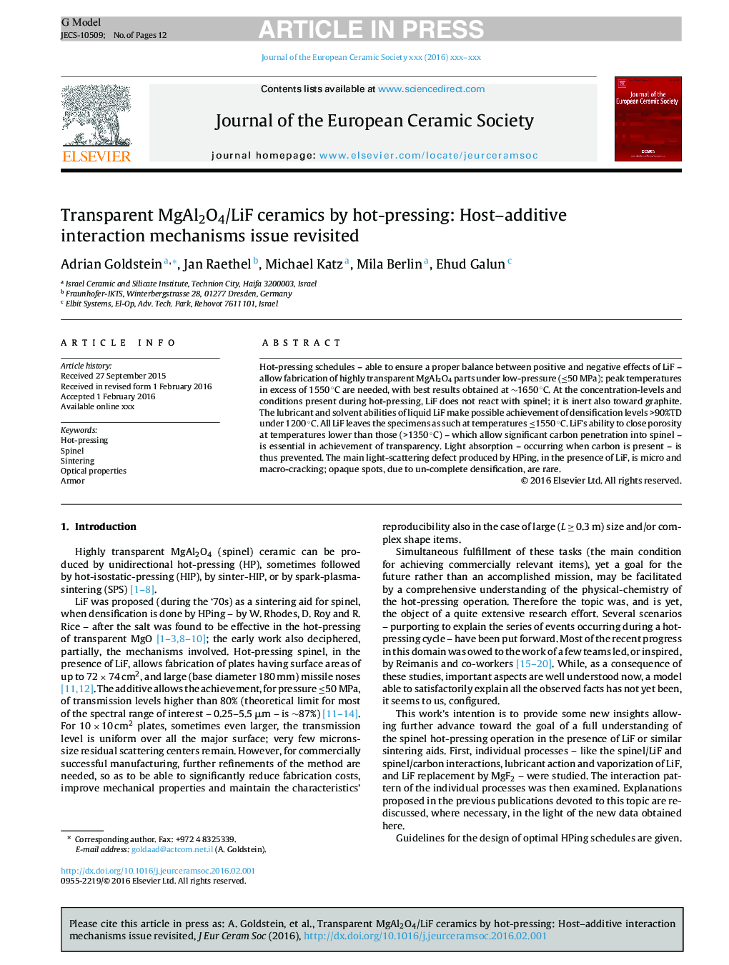 Transparent MgAl2O4/LiF ceramics by hot-pressing: Host-additive interaction mechanisms issue revisited