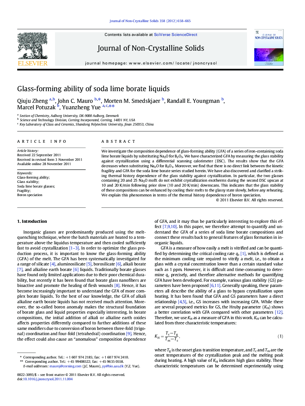 Glass-forming ability of soda lime borate liquids