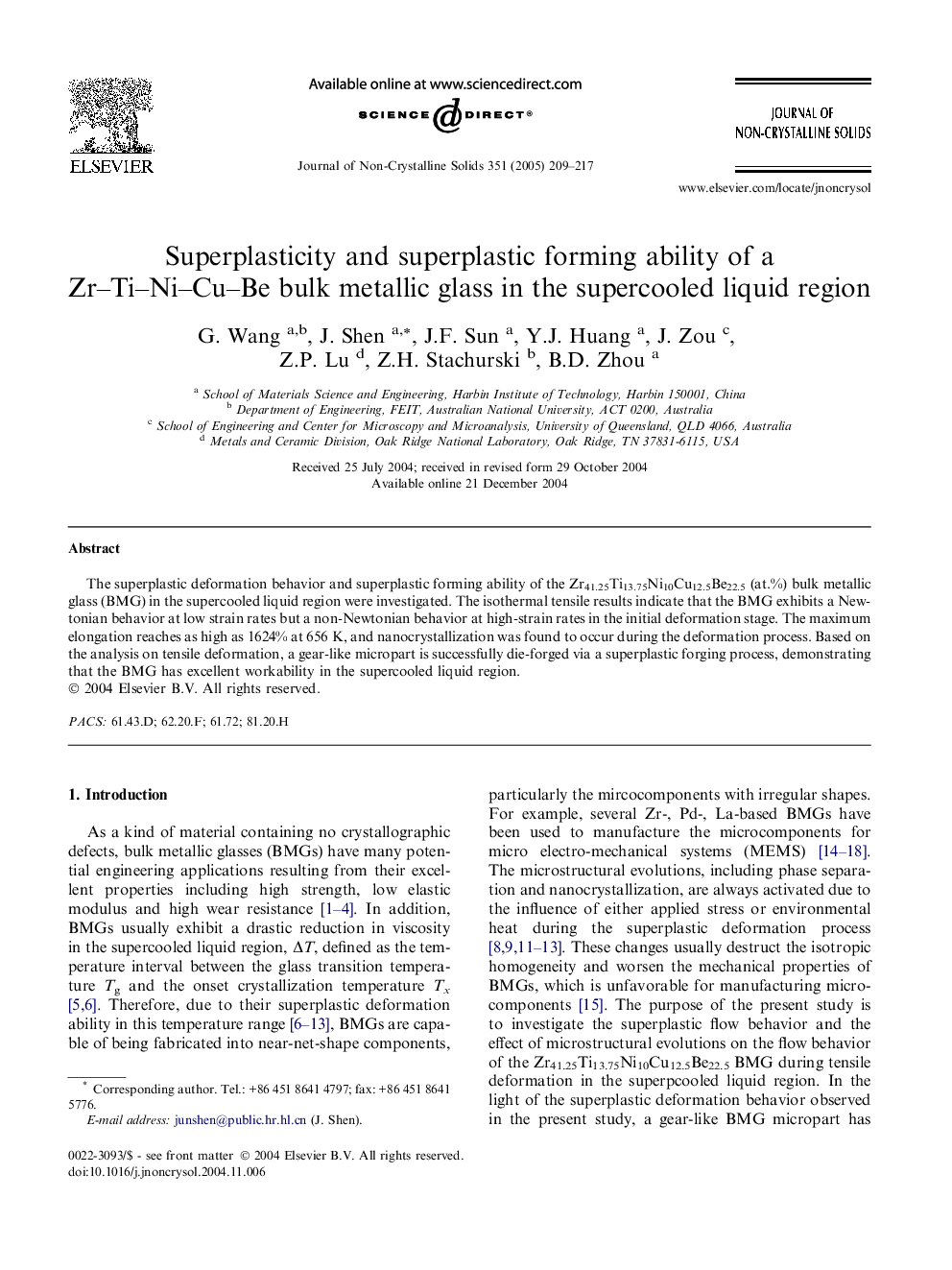 Superplasticity and superplastic forming ability of a Zr-Ti-Ni-Cu-Be bulk metallic glass in the supercooled liquid region