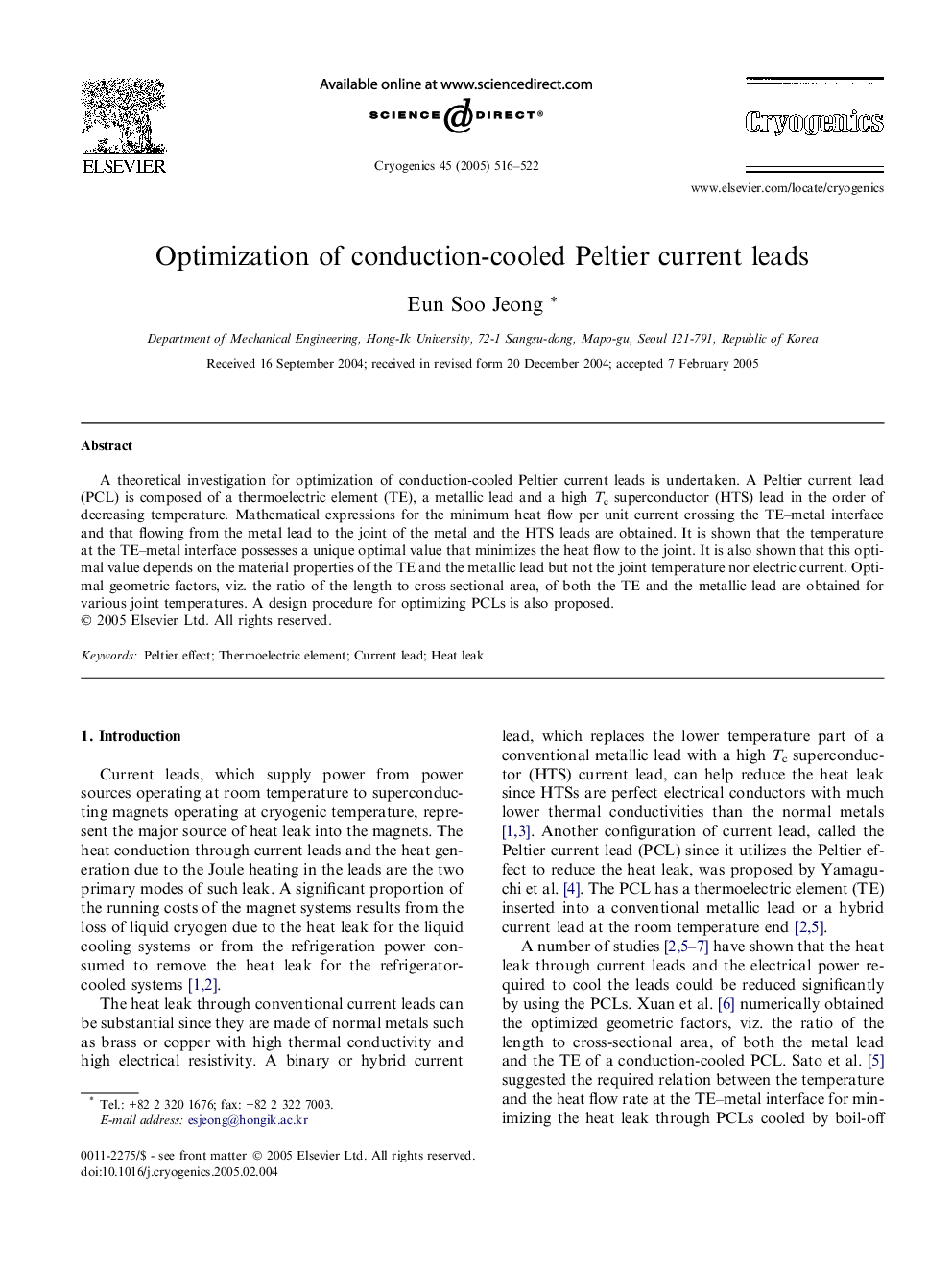 Optimization of conduction-cooled Peltier current leads