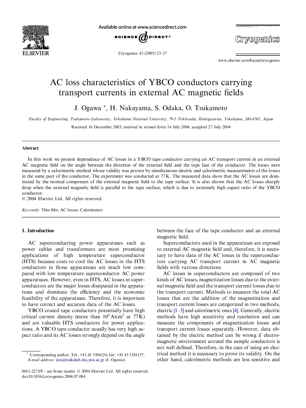 AC loss characteristics of YBCO conductors carrying transport currents in external AC magnetic fields