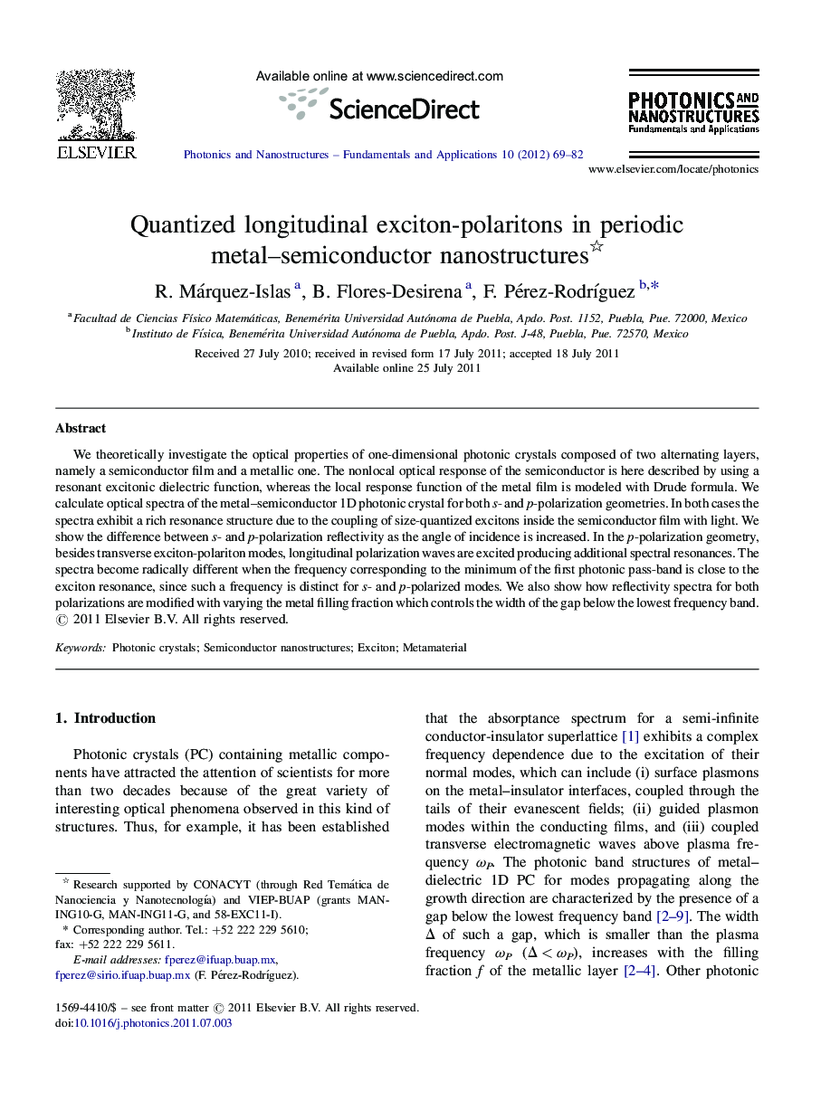 Quantized longitudinal exciton-polaritons in periodic metal-semiconductor nanostructures